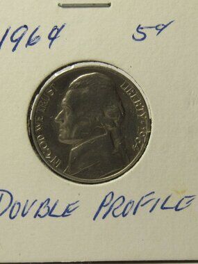 1964 Jefferson Nickel - Potential "Double Profile" Error - Circulated